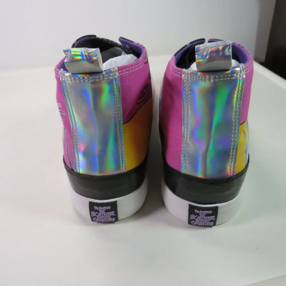 Nightmare Before Christmas sneakers shoes high tops w holographic Size 11 NEW